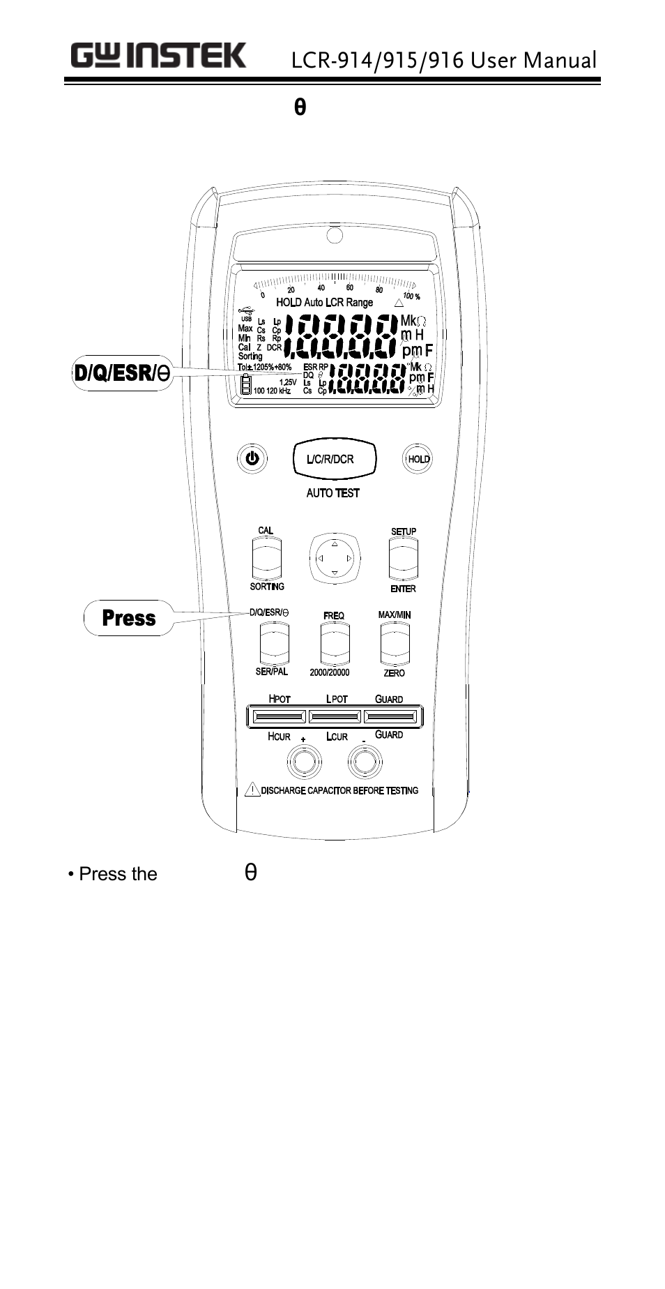 GW Instek LCR-914 User Manual | Page 12 / 28