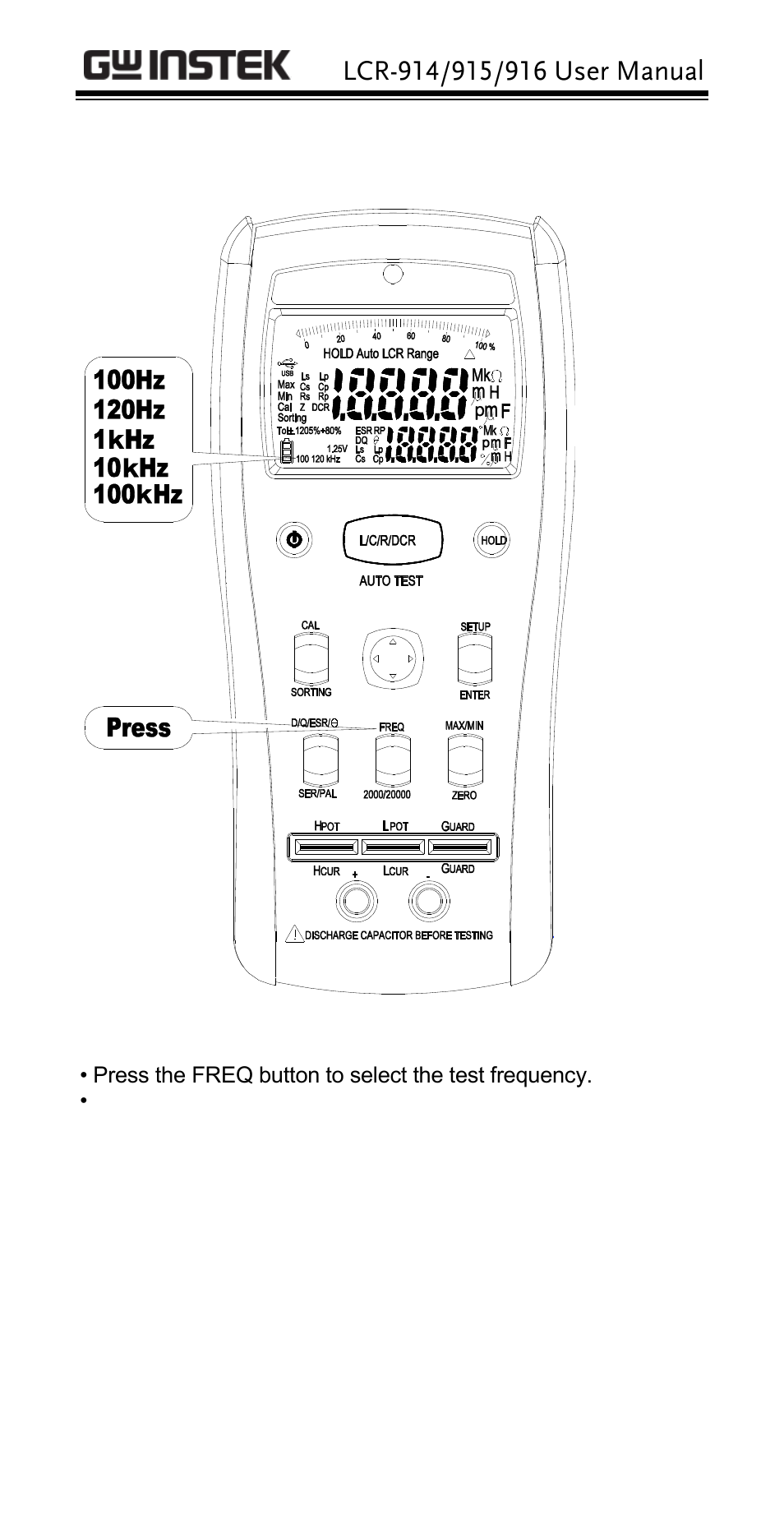 GW Instek LCR-914 User Manual | Page 13 / 28