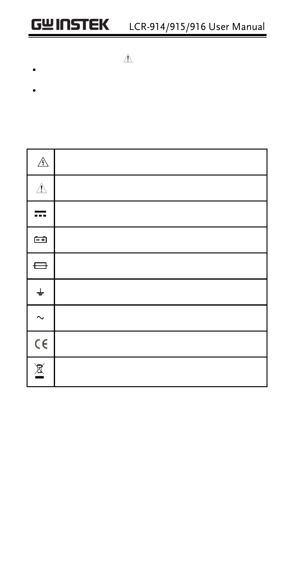 GW Instek LCR-914 User Manual | Page 4 / 28