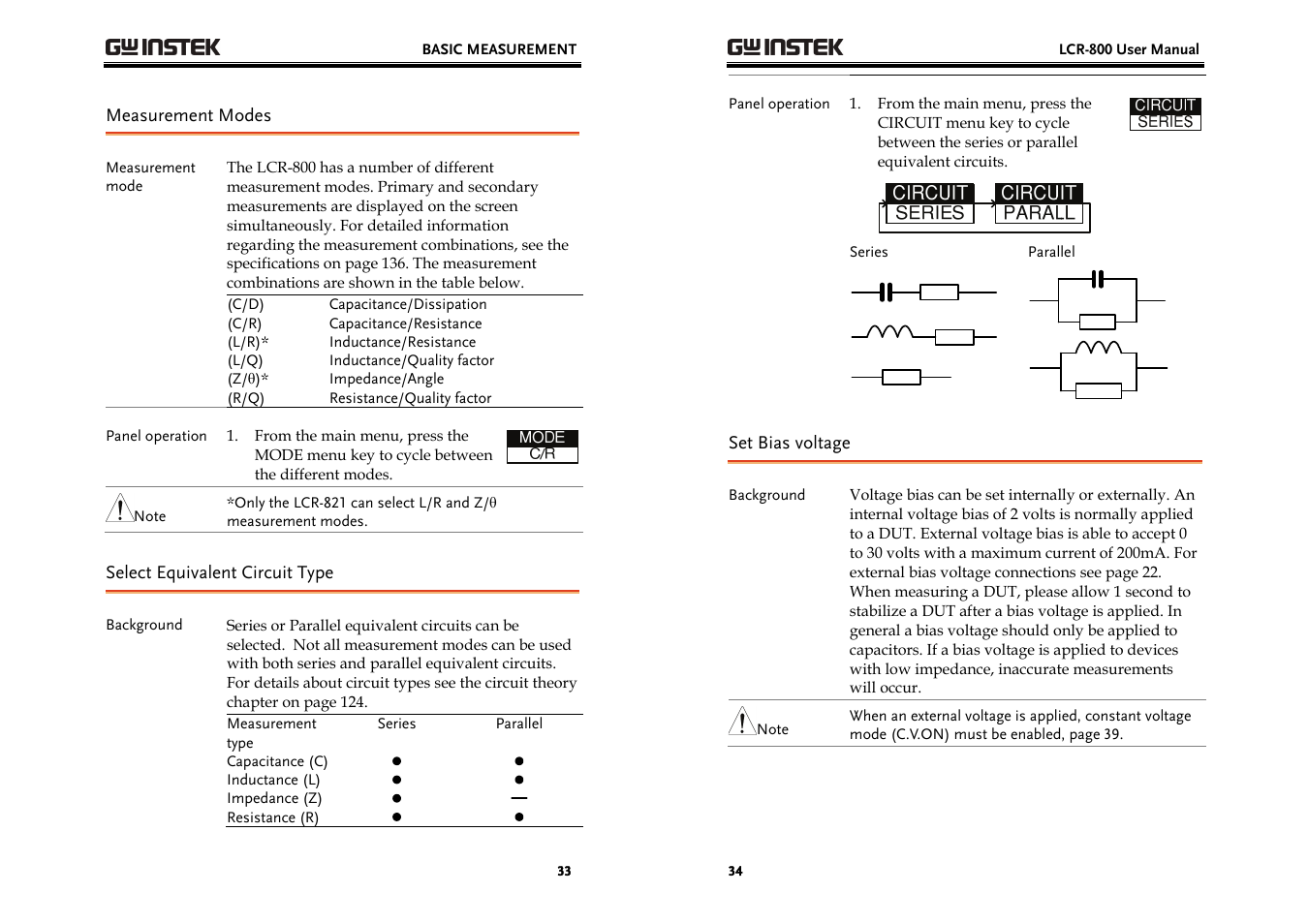 GW Instek LCR-800 Series User Manual | Page 17 / 72