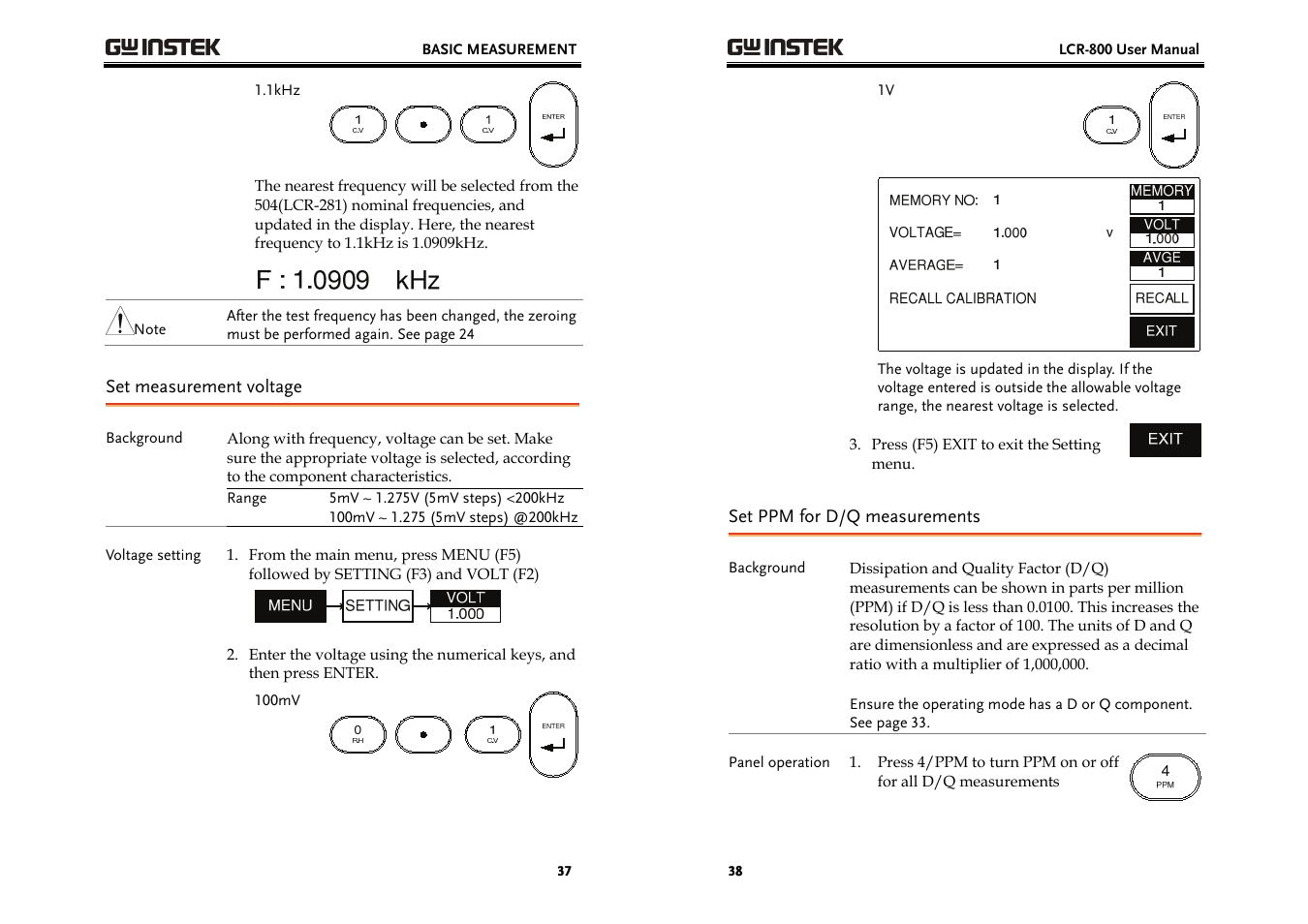 GW Instek LCR-800 Series User Manual | Page 19 / 72