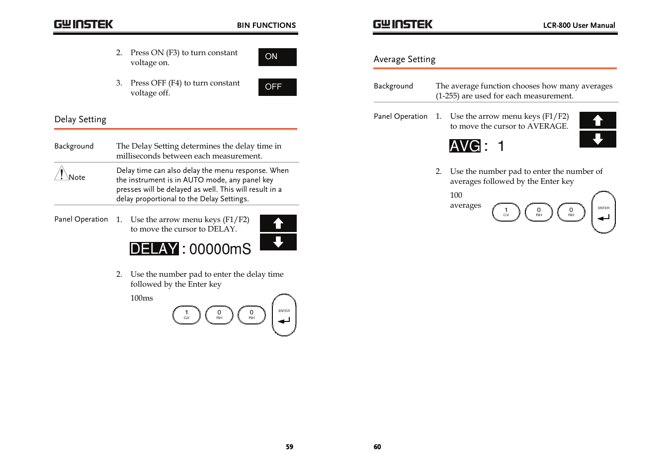 GW Instek LCR-800 Series User Manual | Page 30 / 72