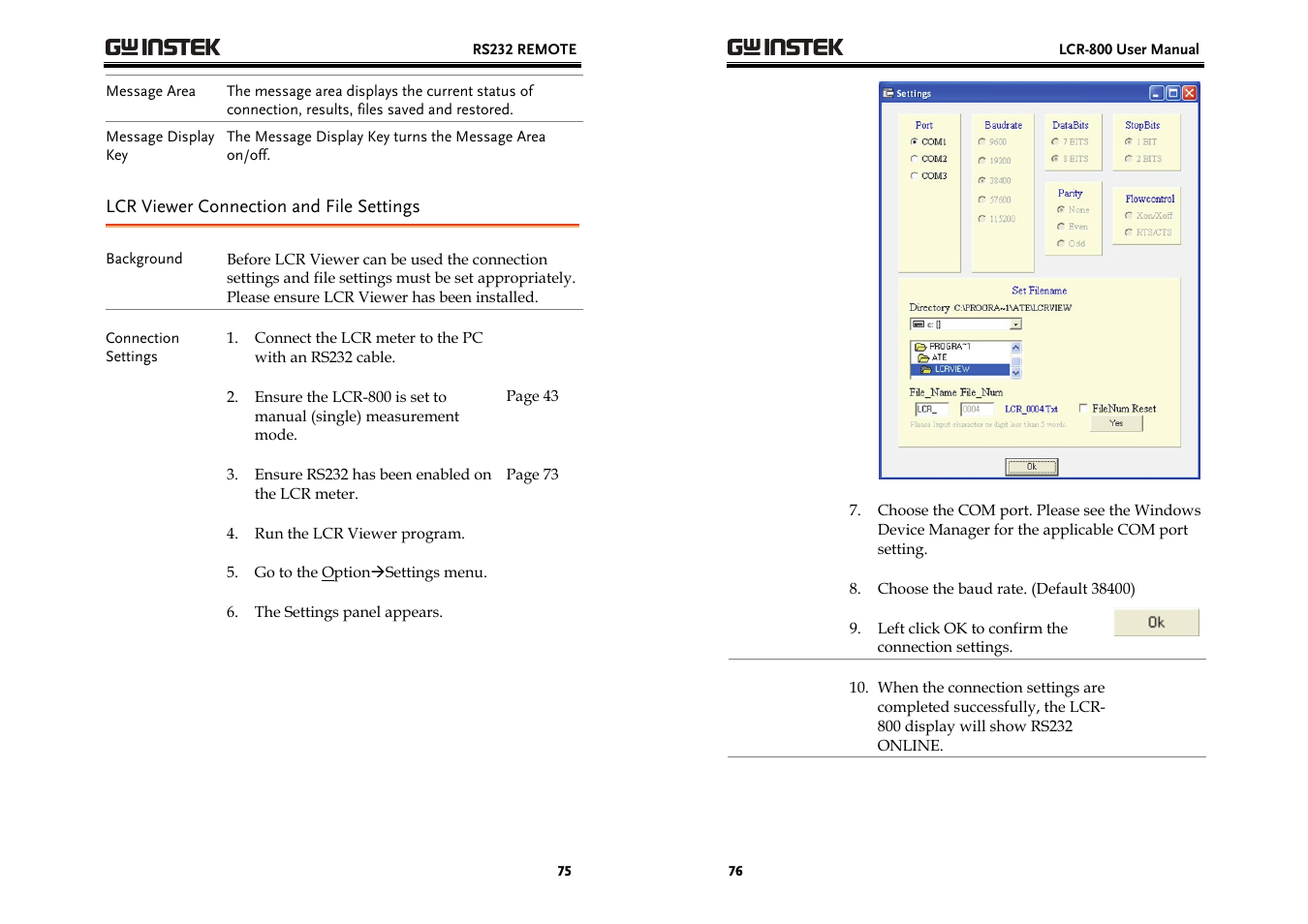 GW Instek LCR-800 Series User Manual | Page 38 / 72