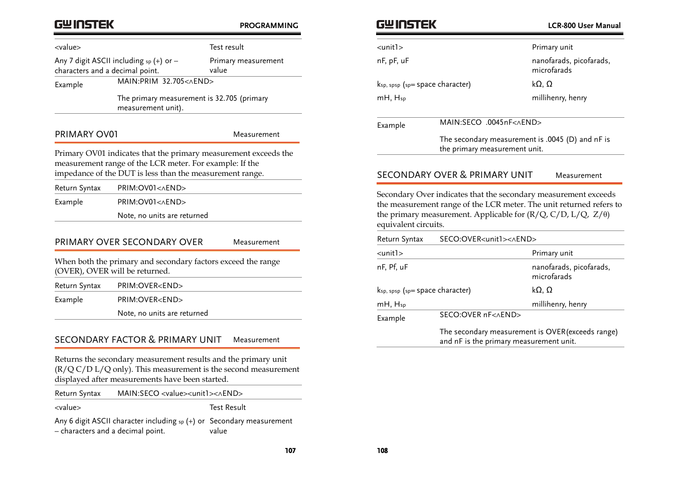 GW Instek LCR-800 Series User Manual | Page 54 / 72