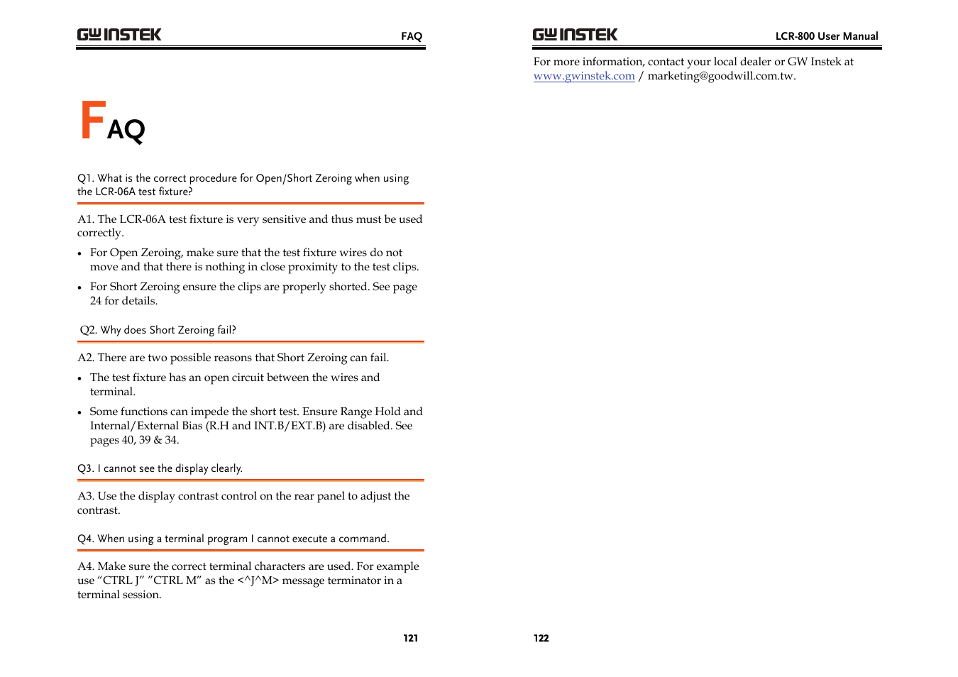 GW Instek LCR-800 Series User Manual | Page 61 / 72