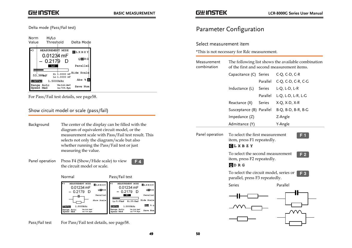 Parameter configuration | GW Instek LCR-8000G Series User Manual | Page 25 / 72