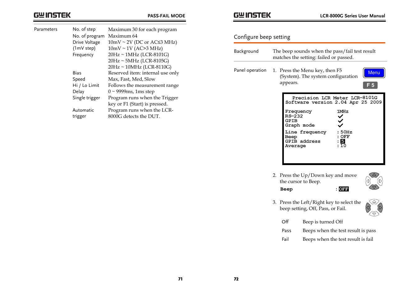 GW Instek LCR-8000G Series User Manual | Page 36 / 72