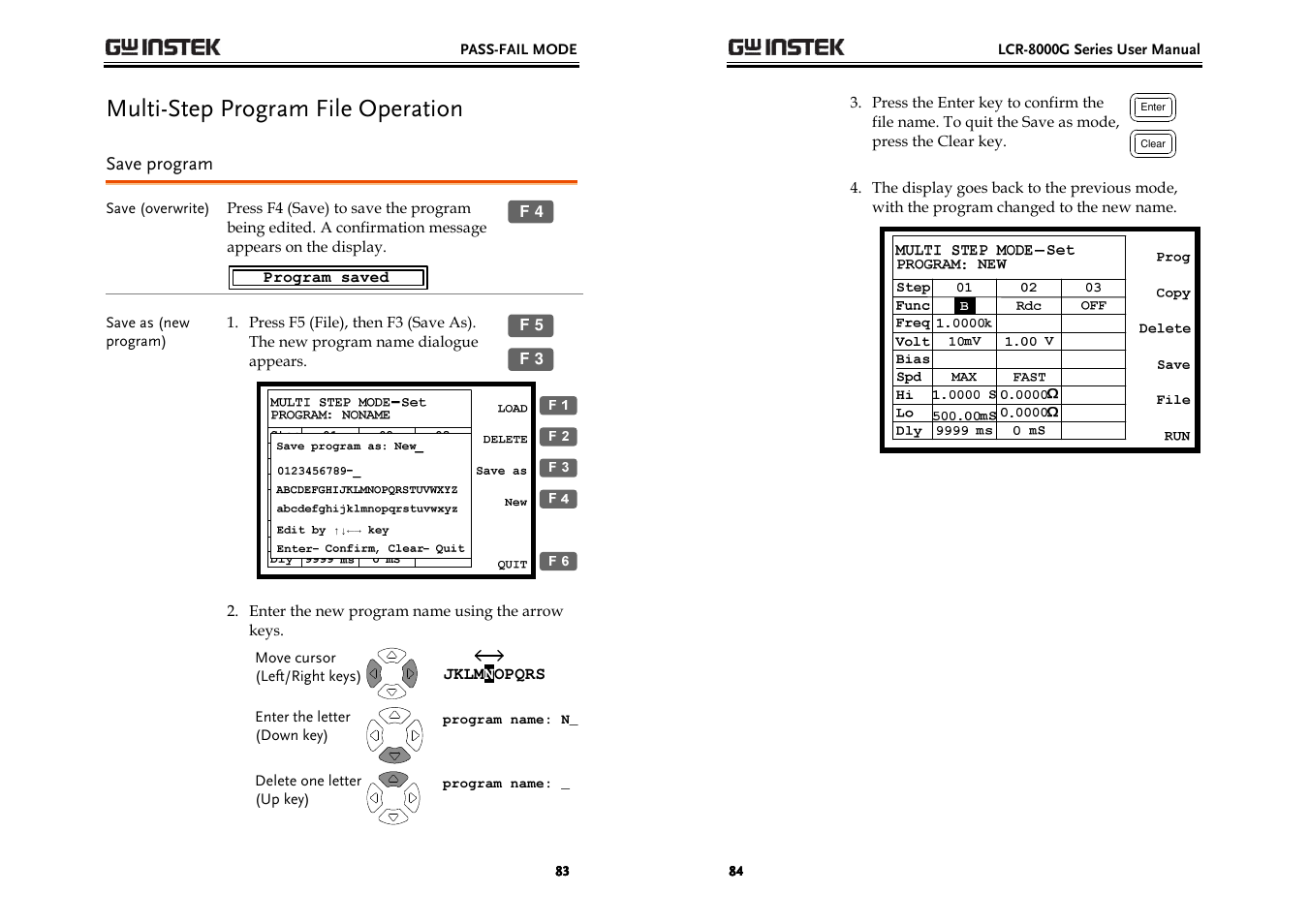 Multi-step program file operation | GW Instek LCR-8000G Series User Manual | Page 42 / 72