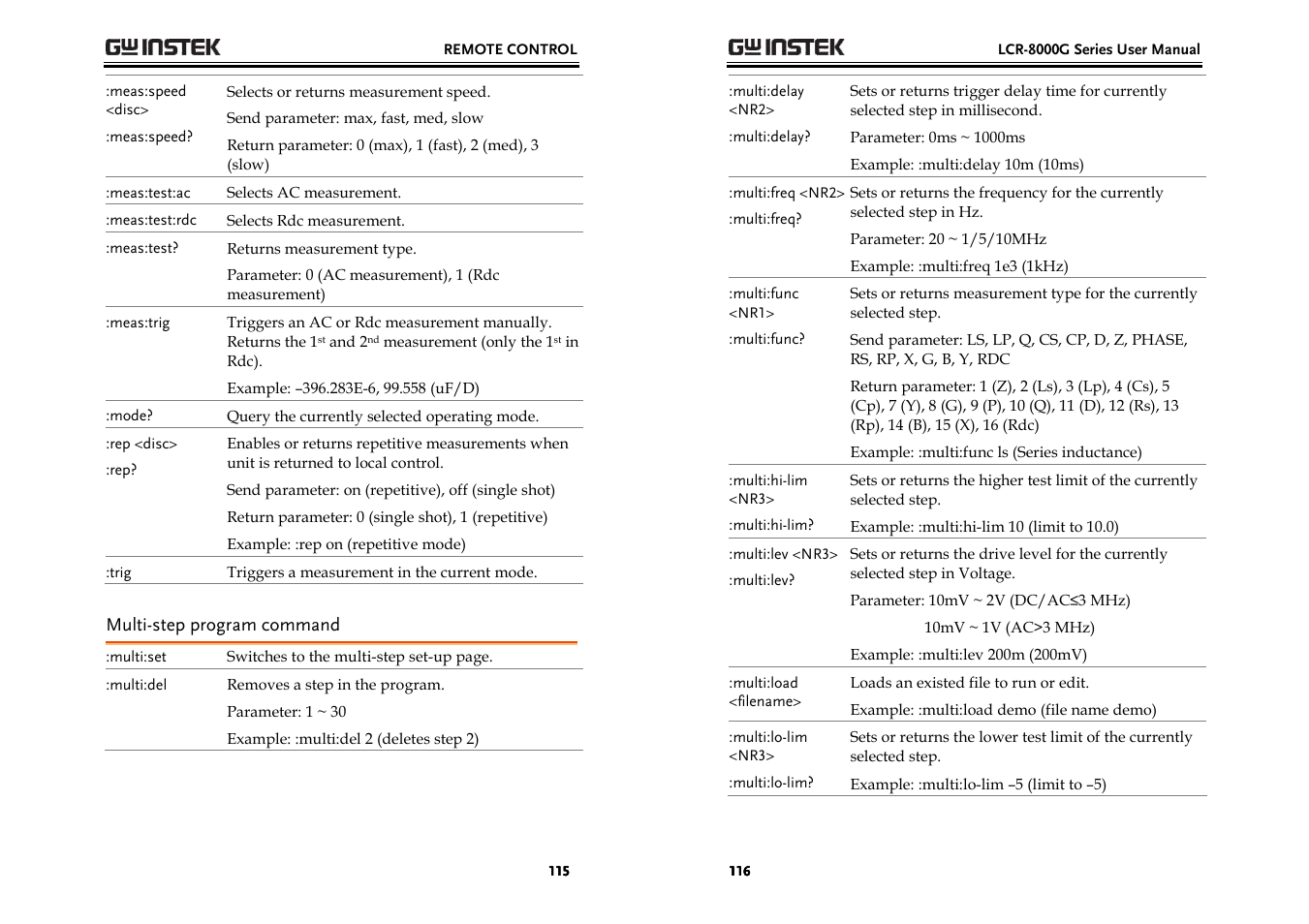 GW Instek LCR-8000G Series User Manual | Page 58 / 72