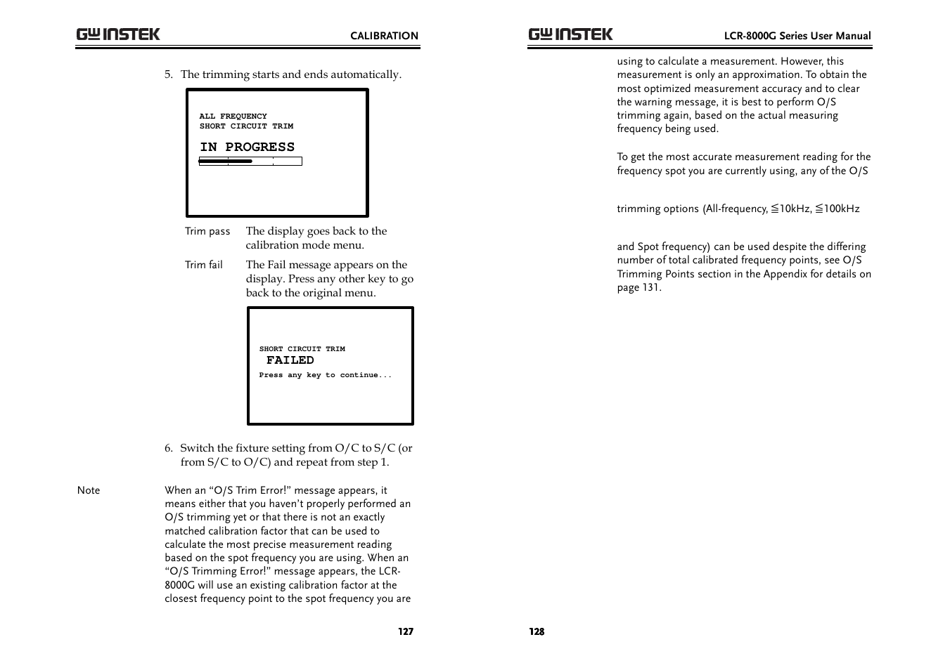 GW Instek LCR-8000G Series User Manual | Page 64 / 72