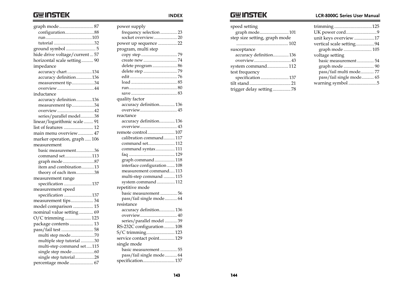 GW Instek LCR-8000G Series User Manual | Page 72 / 72