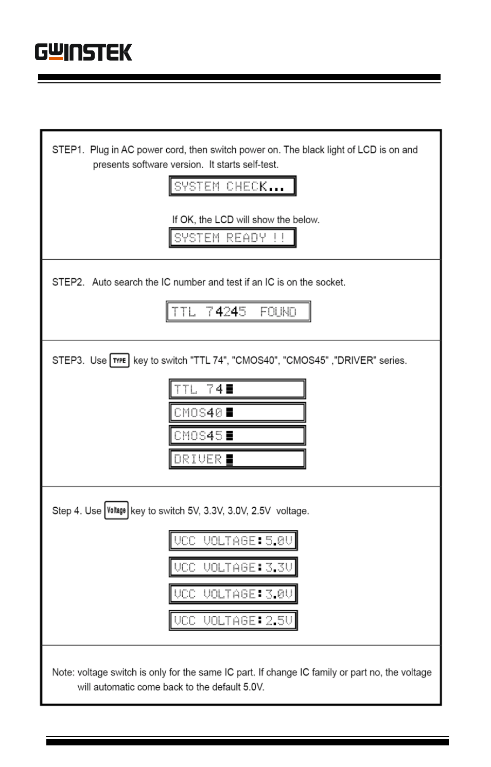 Operational instructions | GW Instek GUT-6000B User Manual | Page 8 / 29