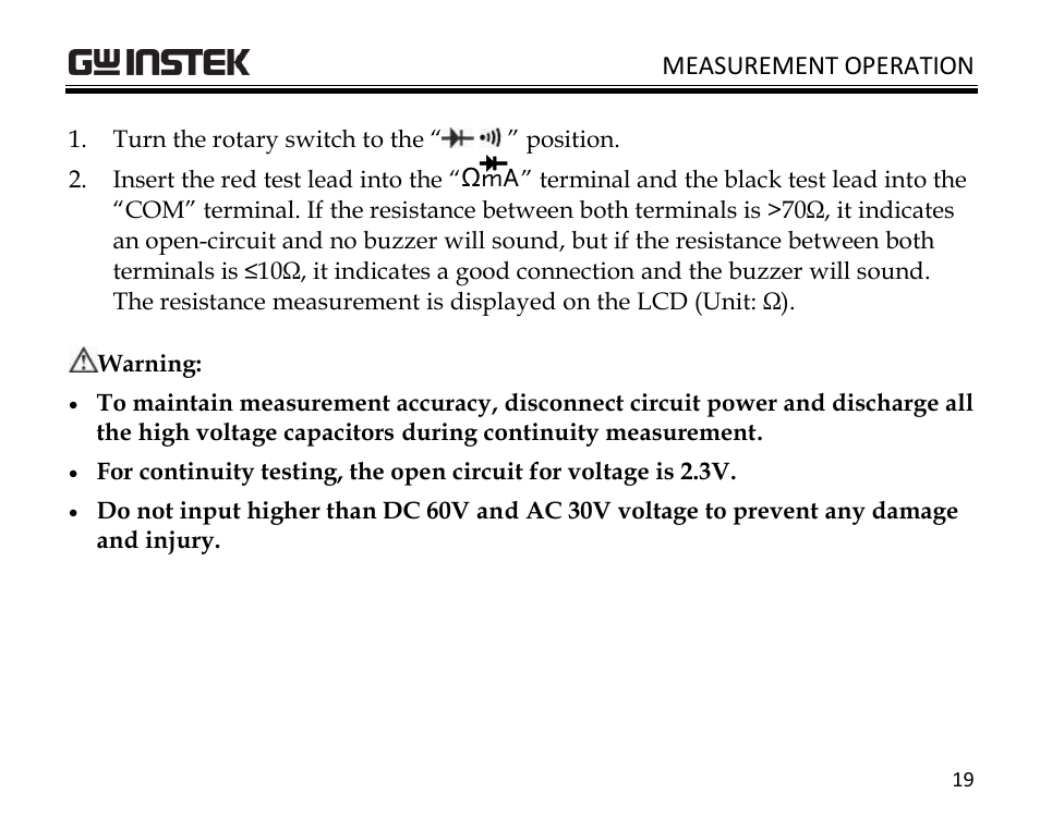 GW Instek GDM-350B User Manual | Page 21 / 34