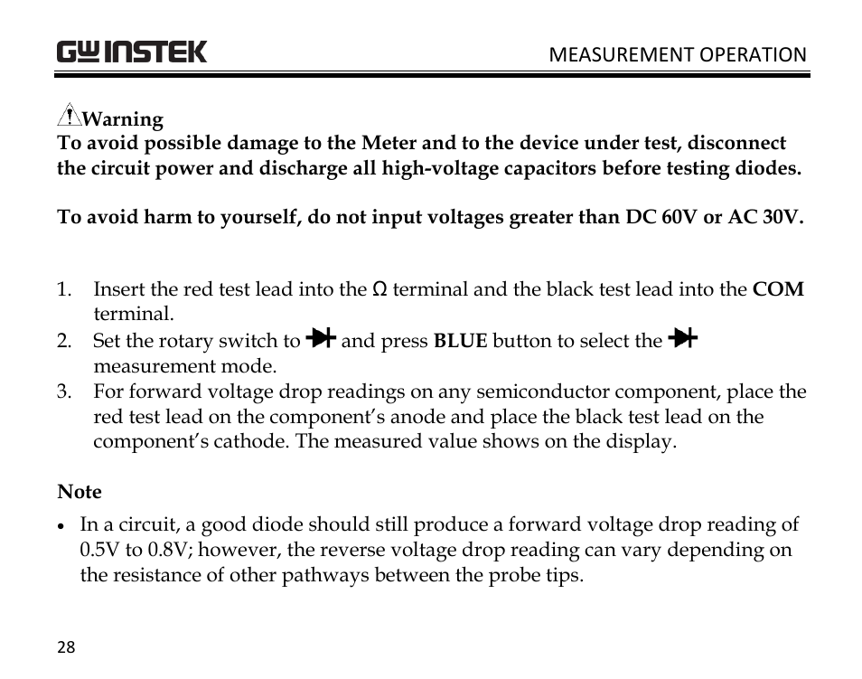 GW Instek GDM-398 User Manual | Page 30 / 75