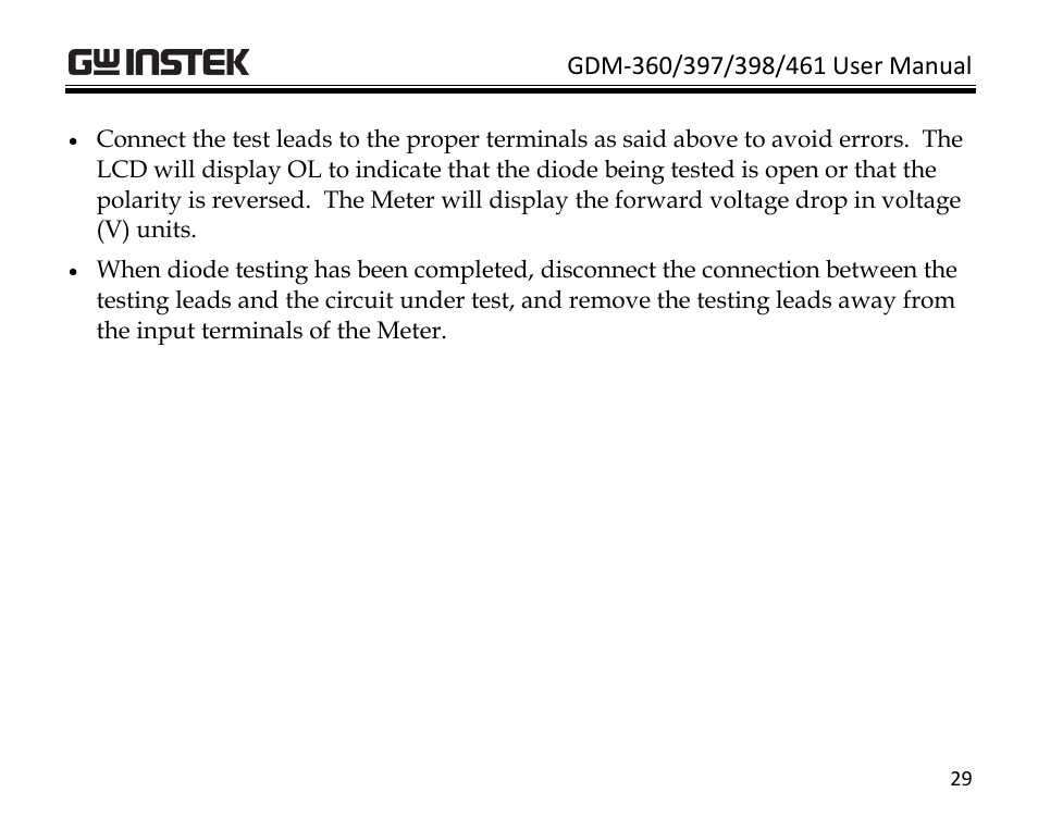 GW Instek GDM-398 User Manual | Page 31 / 75