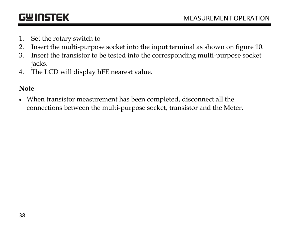 GW Instek GDM-398 User Manual | Page 40 / 75