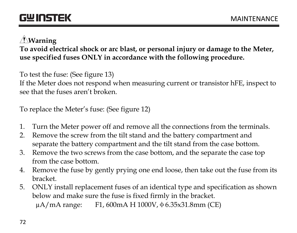 GW Instek GDM-398 User Manual | Page 74 / 75