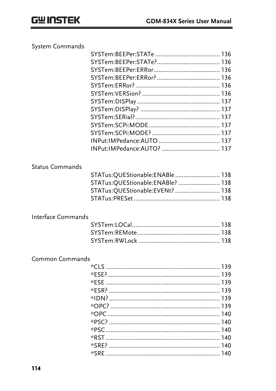 GW Instek GDM-8300 series User Manual User Manual | Page 114 / 158