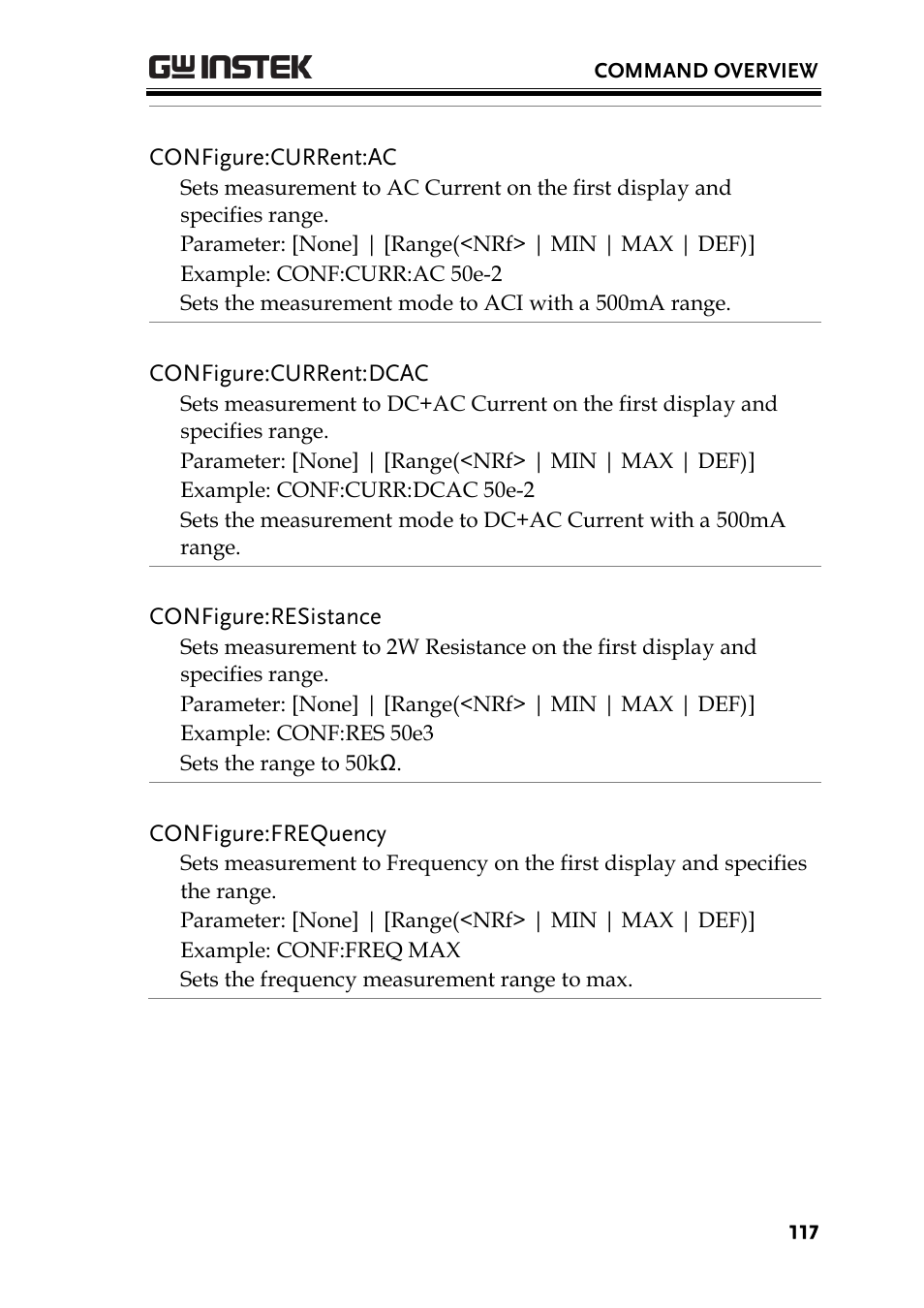 GW Instek GDM-8300 series User Manual User Manual | Page 117 / 158