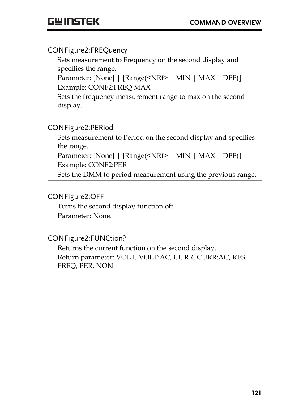 GW Instek GDM-8300 series User Manual User Manual | Page 121 / 158