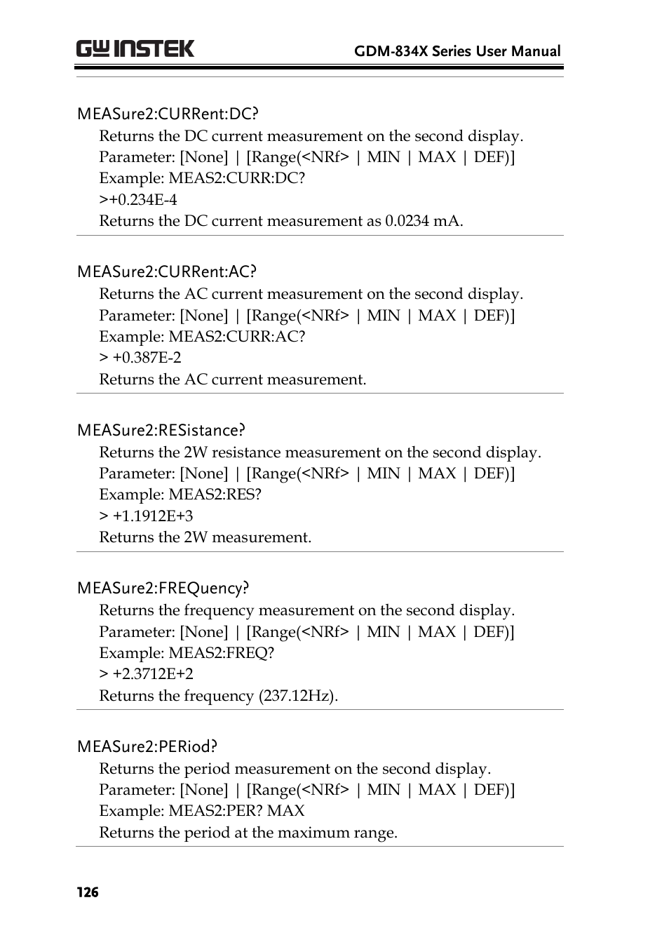 GW Instek GDM-8300 series User Manual User Manual | Page 126 / 158