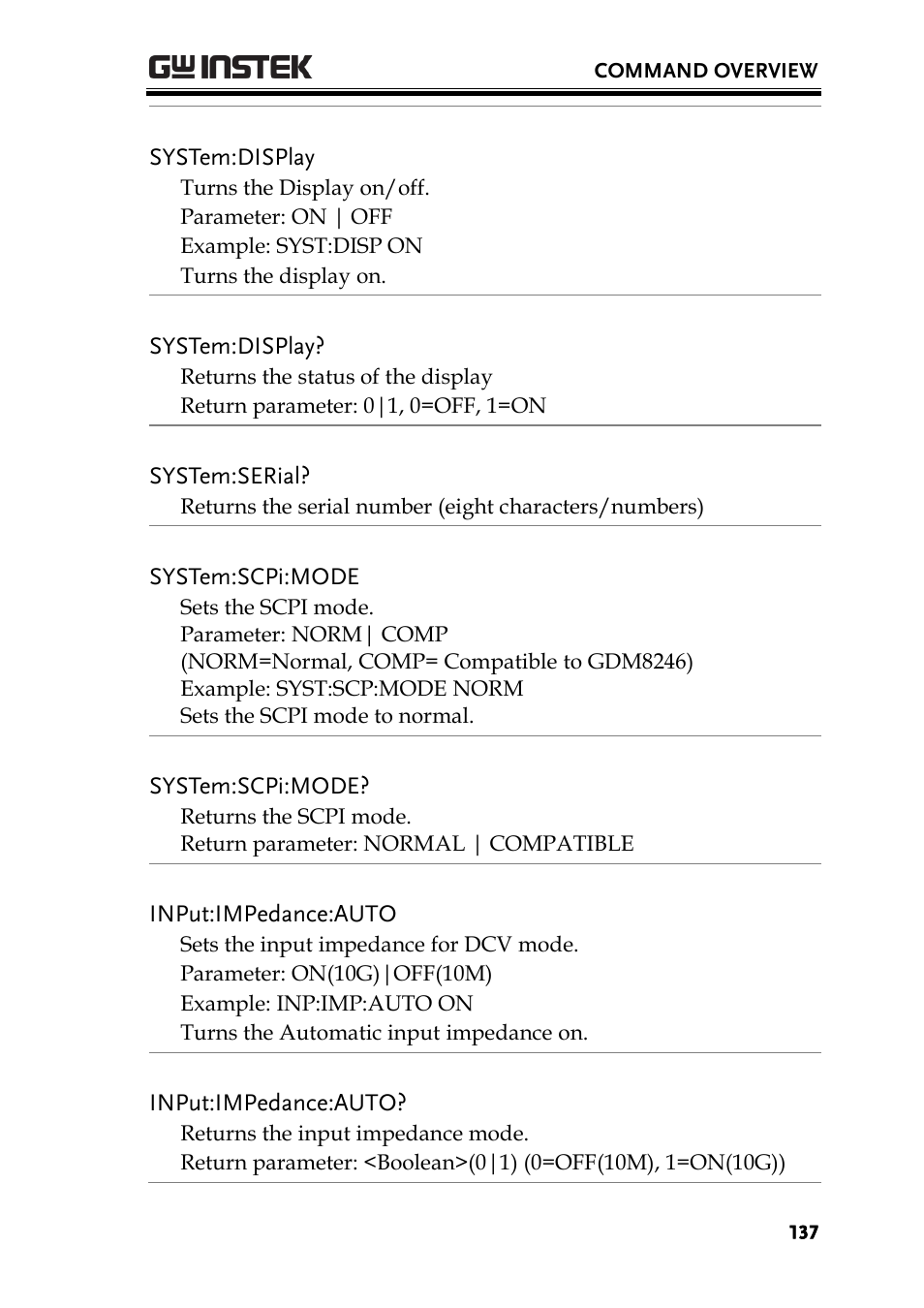 GW Instek GDM-8300 series User Manual User Manual | Page 137 / 158
