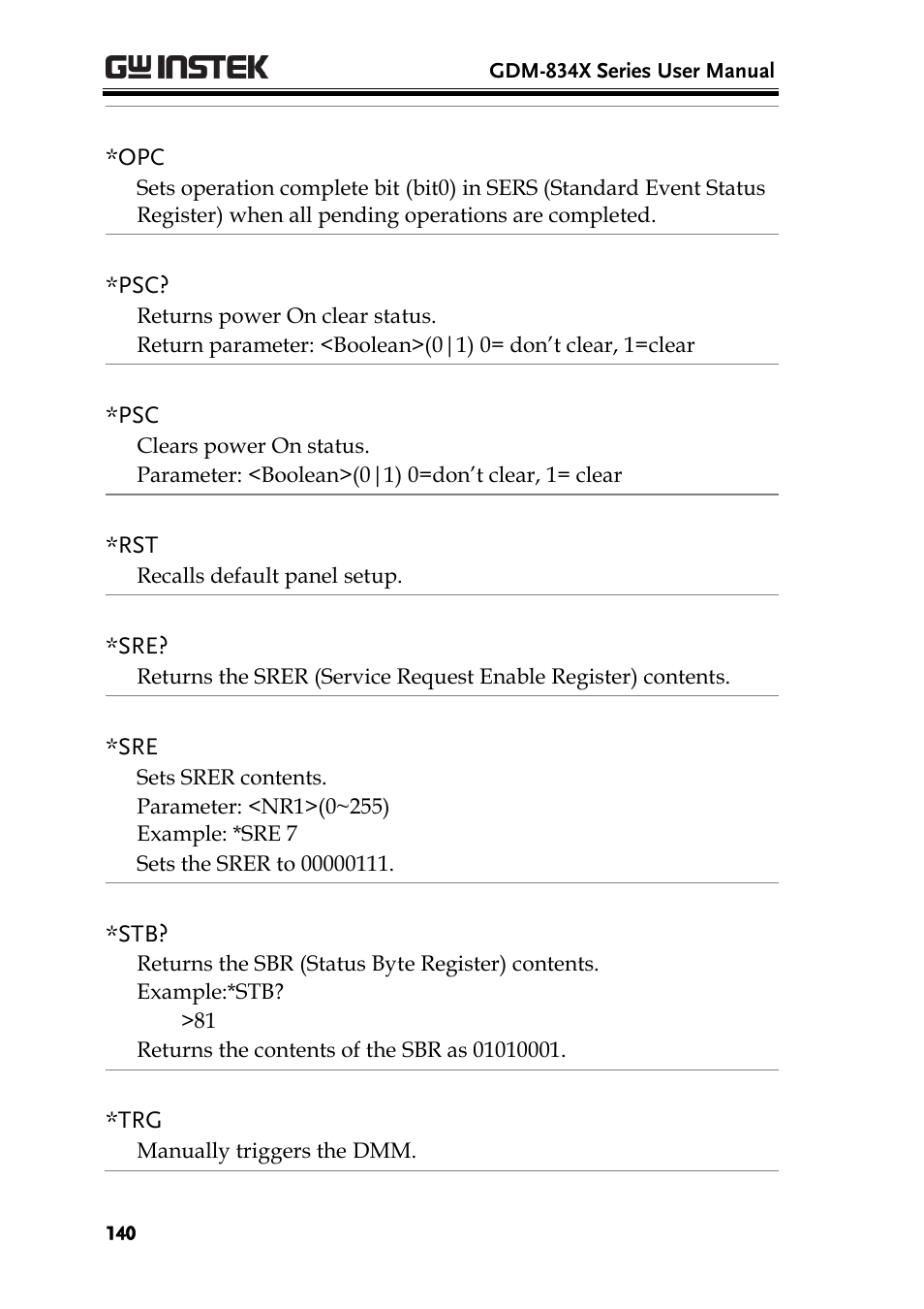 GW Instek GDM-8300 series User Manual User Manual | Page 140 / 158