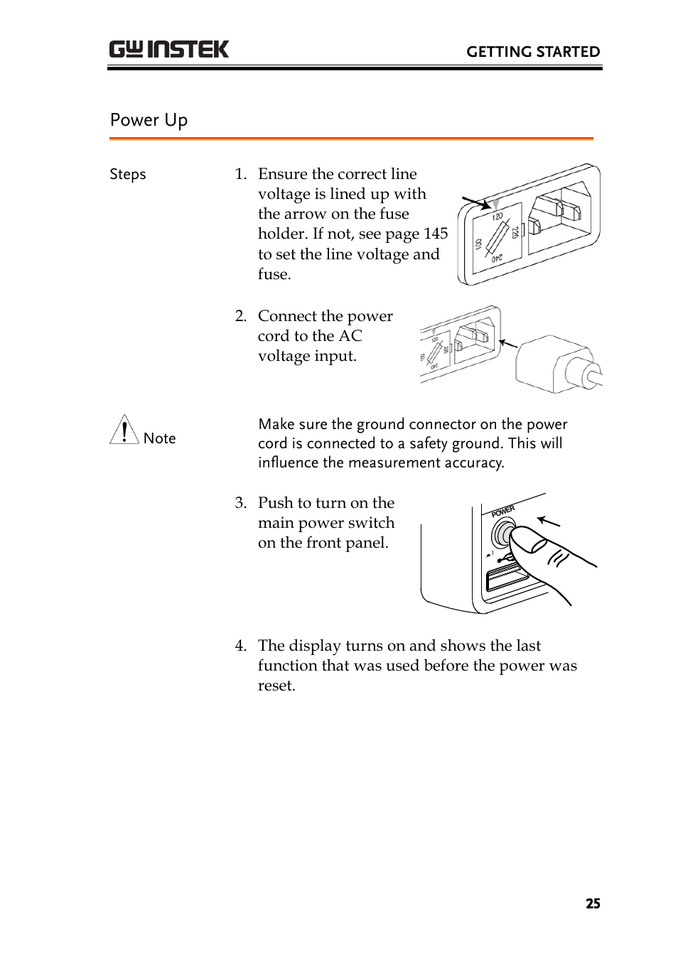 Power up | GW Instek GDM-8300 series User Manual User Manual | Page 25 / 158