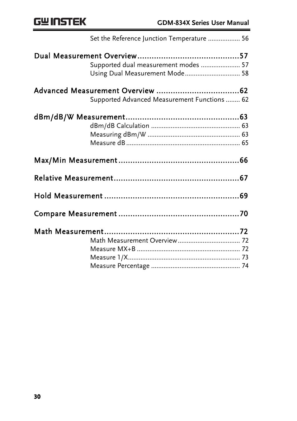 GW Instek GDM-8300 series User Manual User Manual | Page 30 / 158