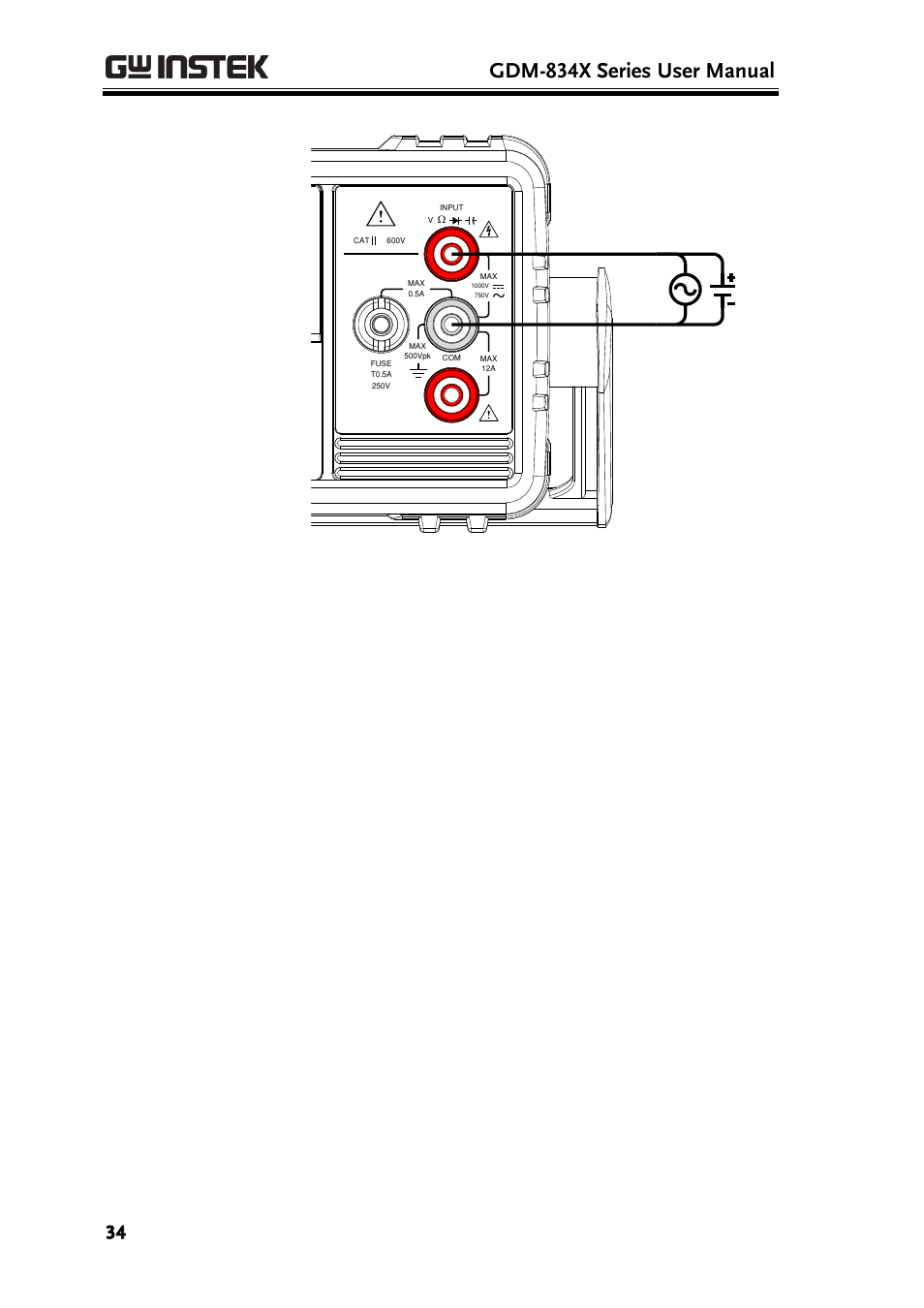 Gdm-834x series user manual | GW Instek GDM-8300 series User Manual User Manual | Page 34 / 158