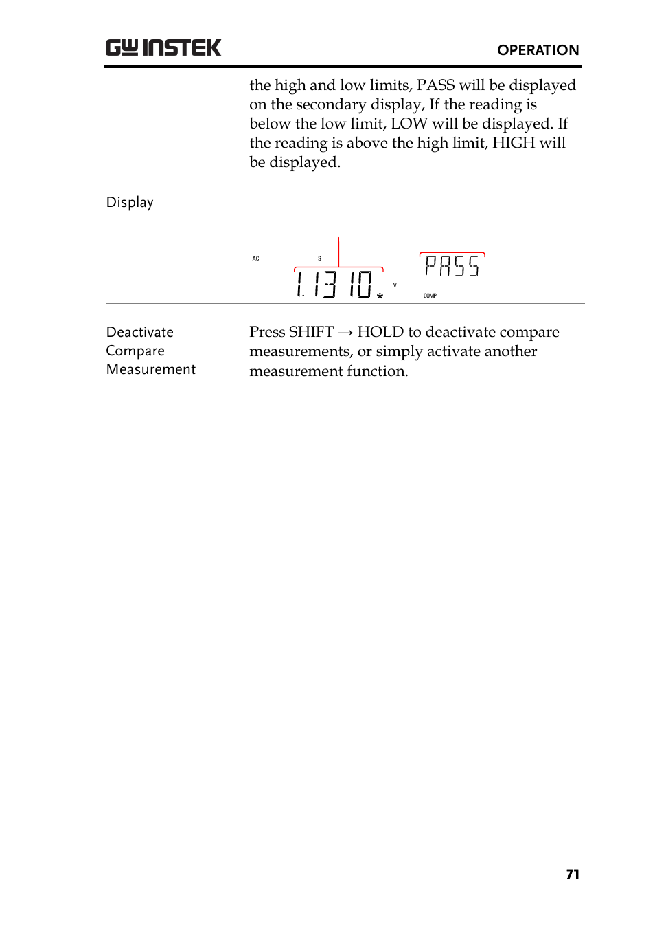 GW Instek GDM-8300 series User Manual User Manual | Page 71 / 158