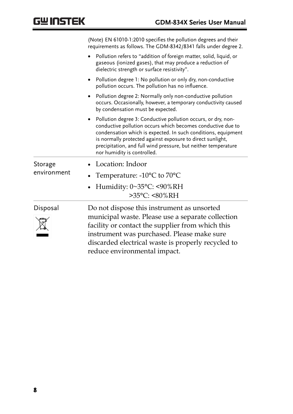 GW Instek GDM-8300 series User Manual User Manual | Page 8 / 158