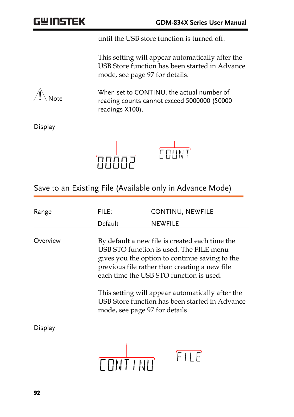 GW Instek GDM-8300 series User Manual User Manual | Page 92 / 158