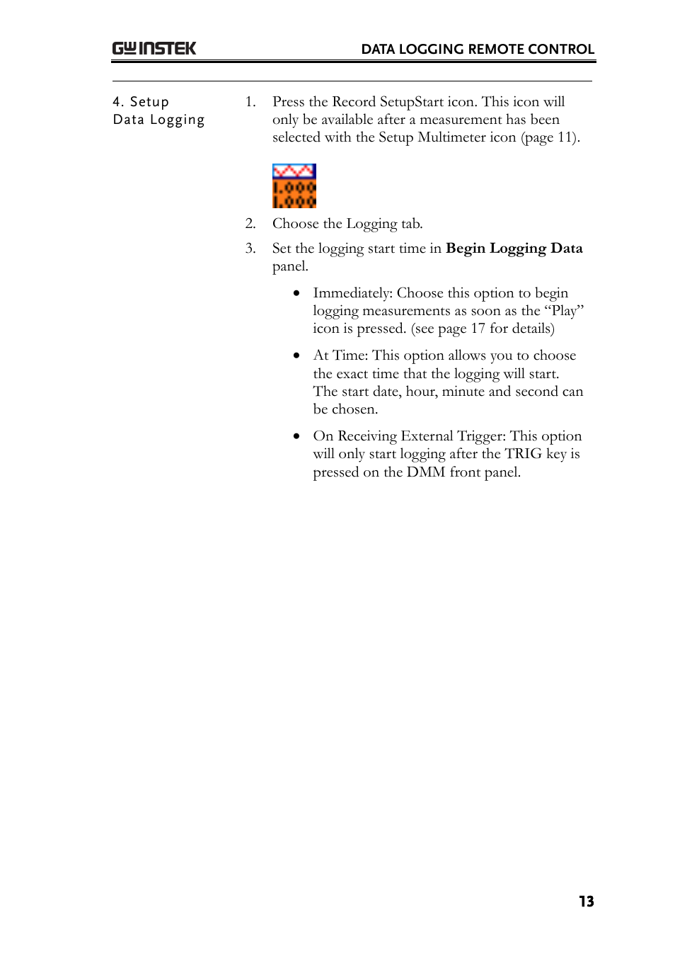 GW Instek GDM-8300 series Excel Add-in Operation Guide User Manual | Page 13 / 19