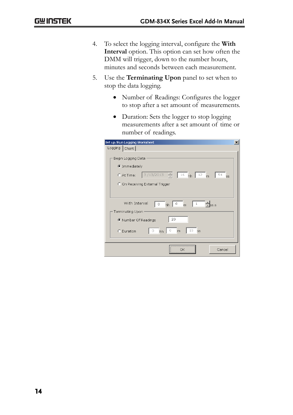 GW Instek GDM-8300 series Excel Add-in Operation Guide User Manual | Page 14 / 19