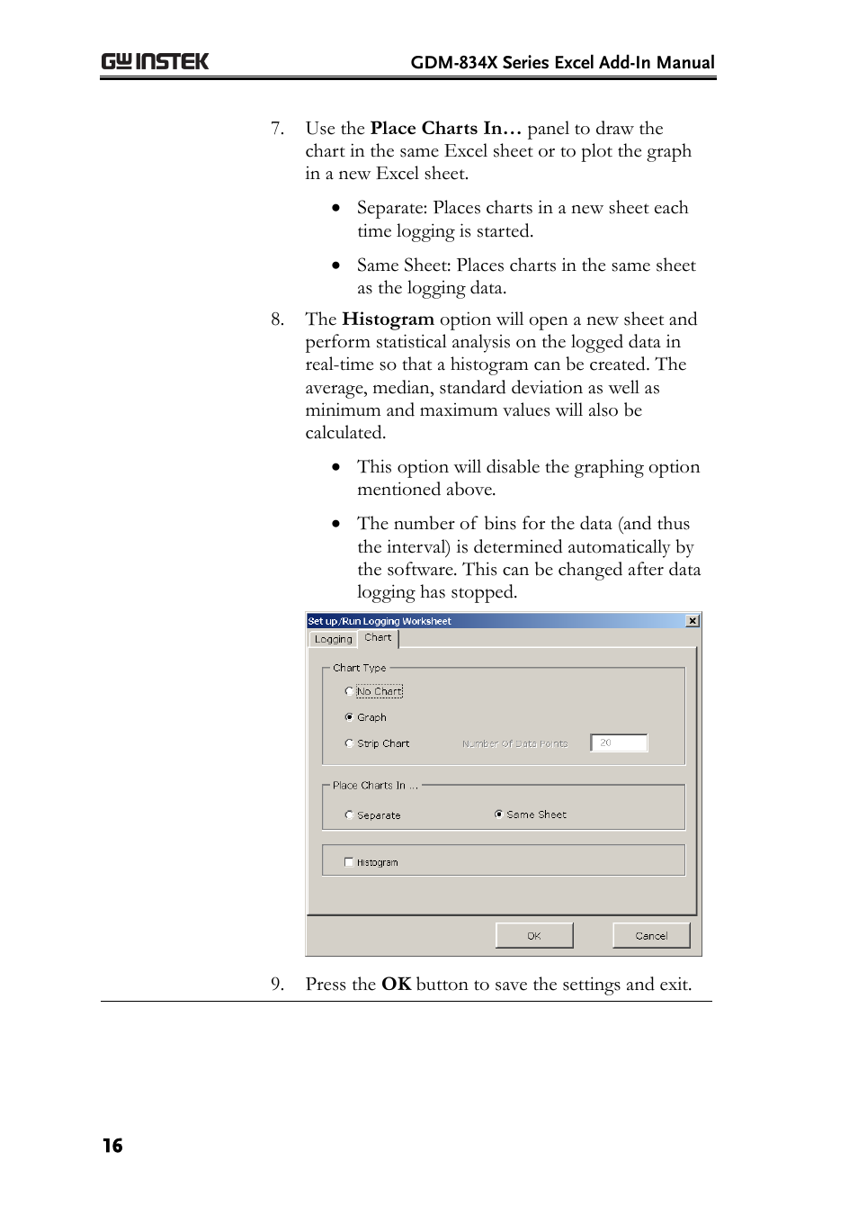 GW Instek GDM-8300 series Excel Add-in Operation Guide User Manual | Page 16 / 19