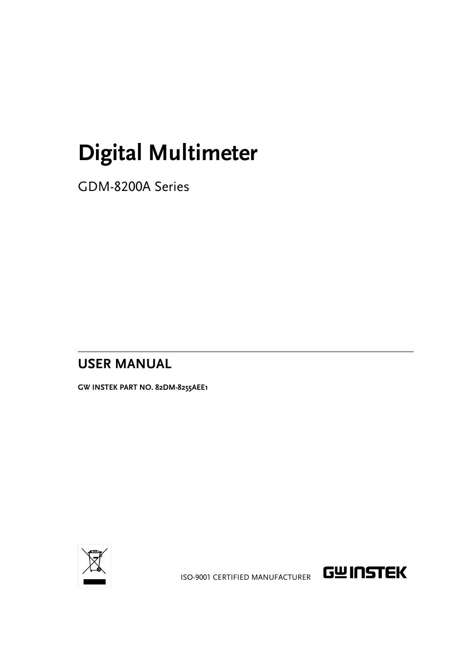GW Instek GDM-8200A User Manual User Manual | 123 pages