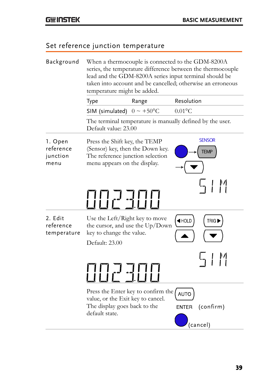 Set reference junction temperature | GW Instek GDM-8200A User Manual User Manual | Page 39 / 123