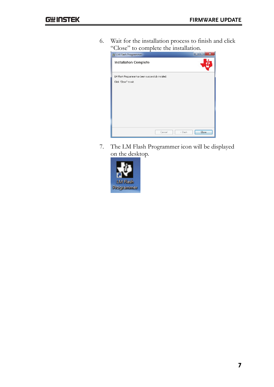 GW Instek GDM-8261A Firmware Upgrade Manual User Manual | Page 7 / 12
