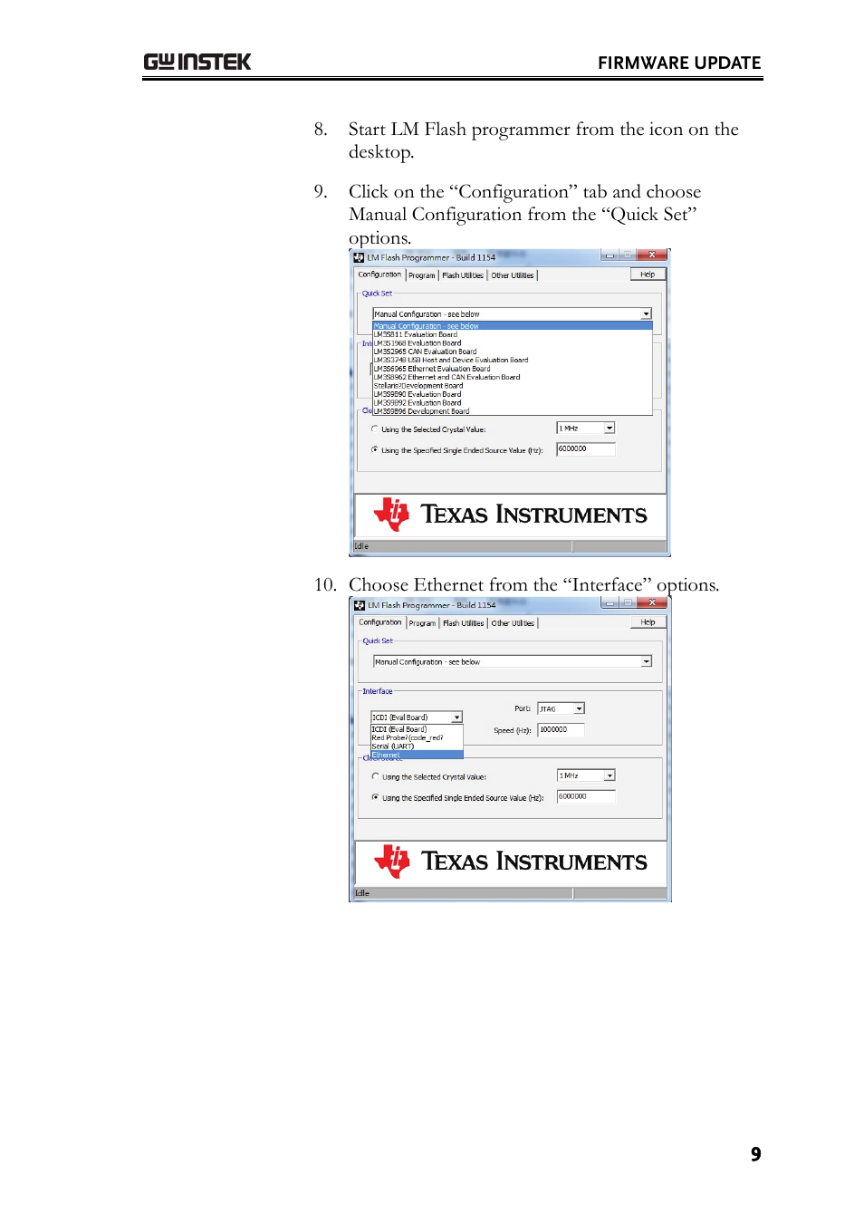 GW Instek GDM-8261A Firmware Upgrade Manual User Manual | Page 9 / 12