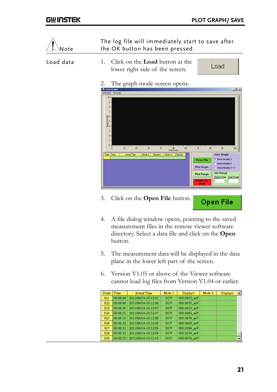 GW Instek GDM-8261A Remote Viewer(DMM-Viewer) Guide User Manual | Page 21 / 31