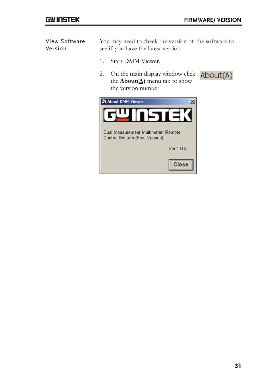 GW Instek GDM-8261A Remote Viewer(DMM-Viewer) Guide User Manual | Page 31 / 31