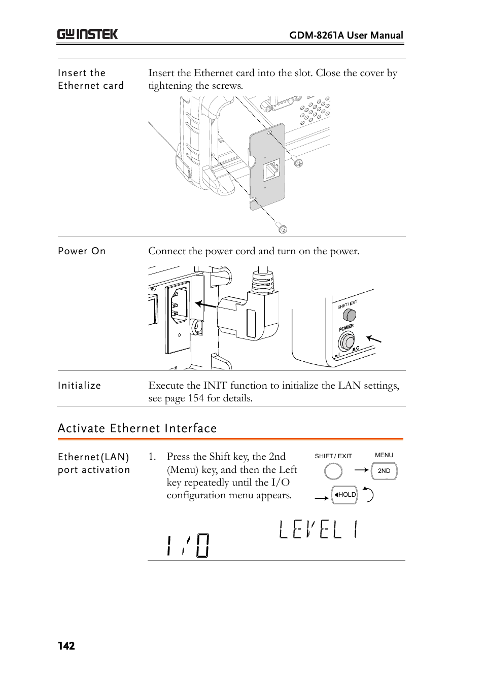 Activate ethernet interface | GW Instek GDM-8261A User manual User Manual | Page 142 / 230