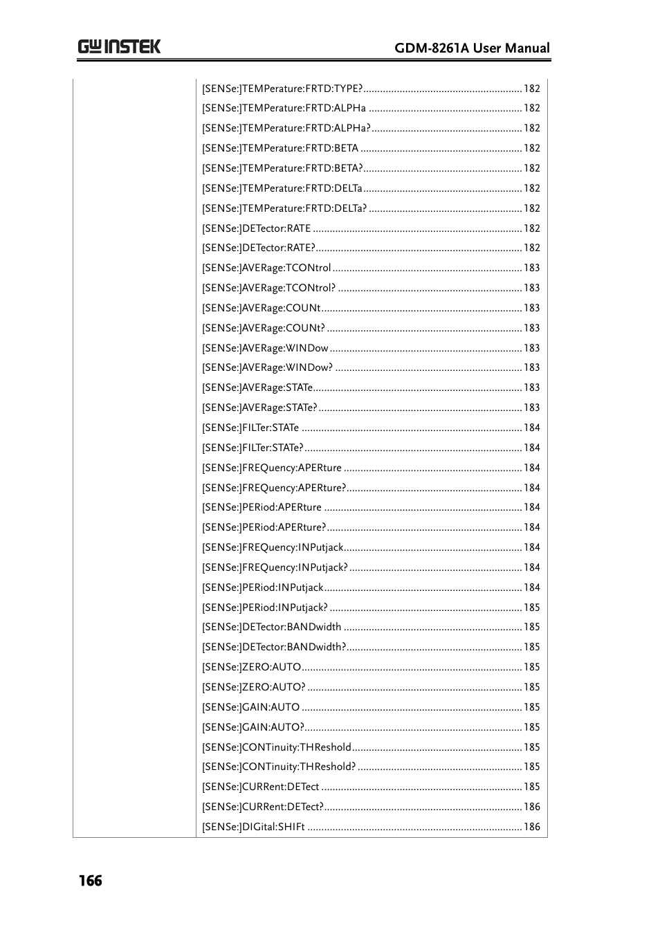 GW Instek GDM-8261A User manual User Manual | Page 166 / 230