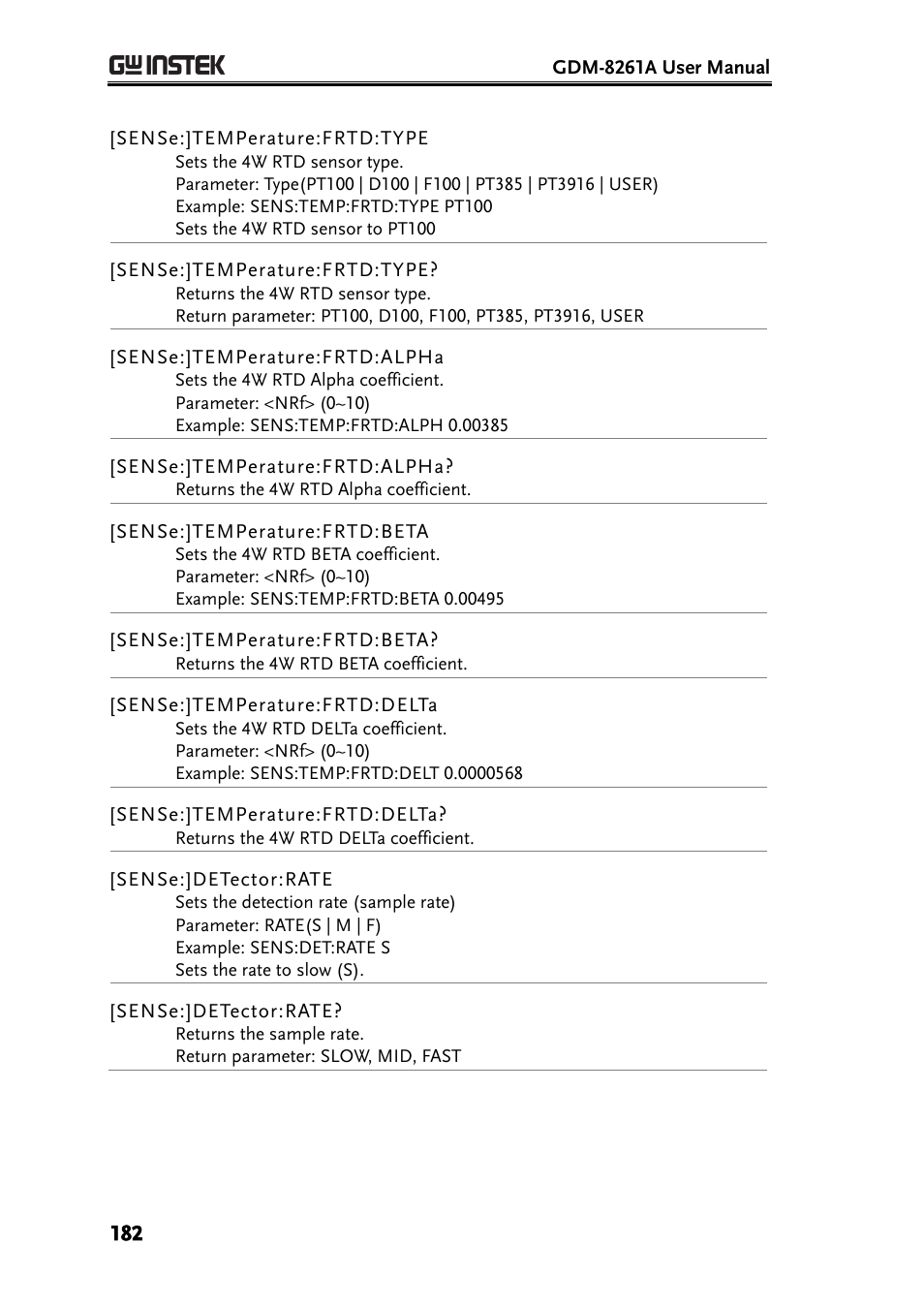 GW Instek GDM-8261A User manual User Manual | Page 182 / 230