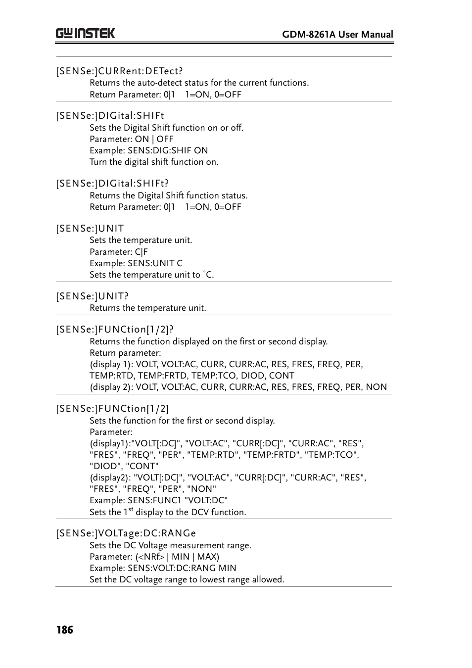 GW Instek GDM-8261A User manual User Manual | Page 186 / 230