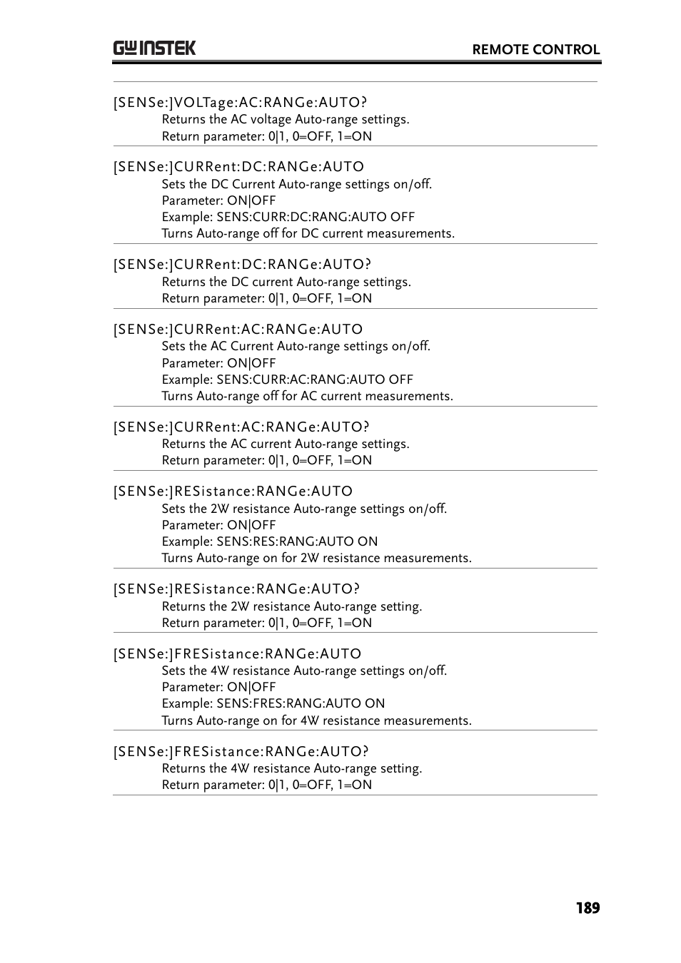 GW Instek GDM-8261A User manual User Manual | Page 189 / 230