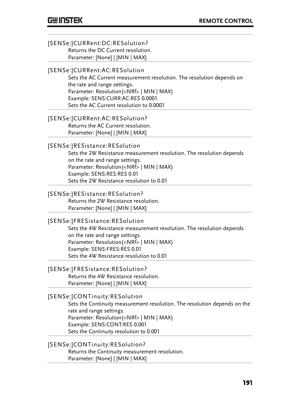 GW Instek GDM-8261A User manual User Manual | Page 191 / 230