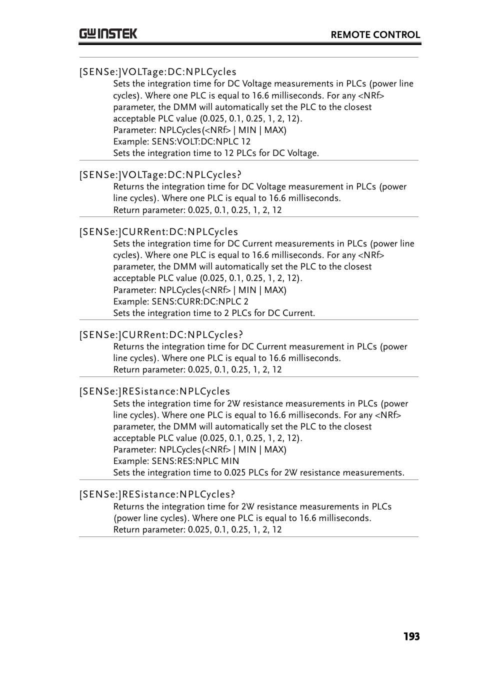 GW Instek GDM-8261A User manual User Manual | Page 193 / 230