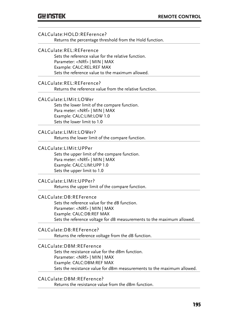 GW Instek GDM-8261A User manual User Manual | Page 195 / 230